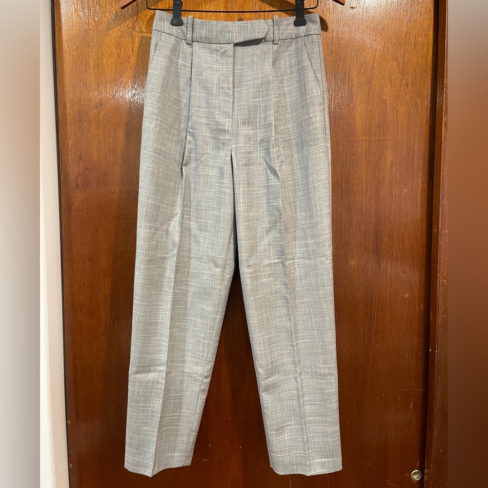 Topshop Gray Plaid Trousers